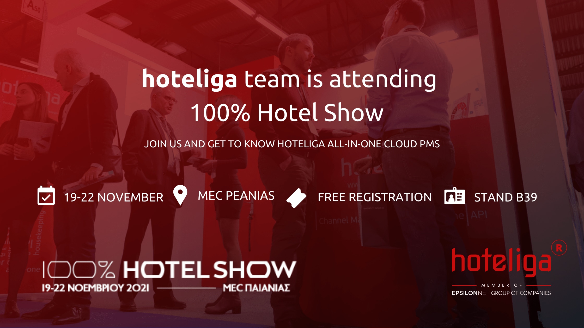 Hoteliga is attending 100% Hotel Show